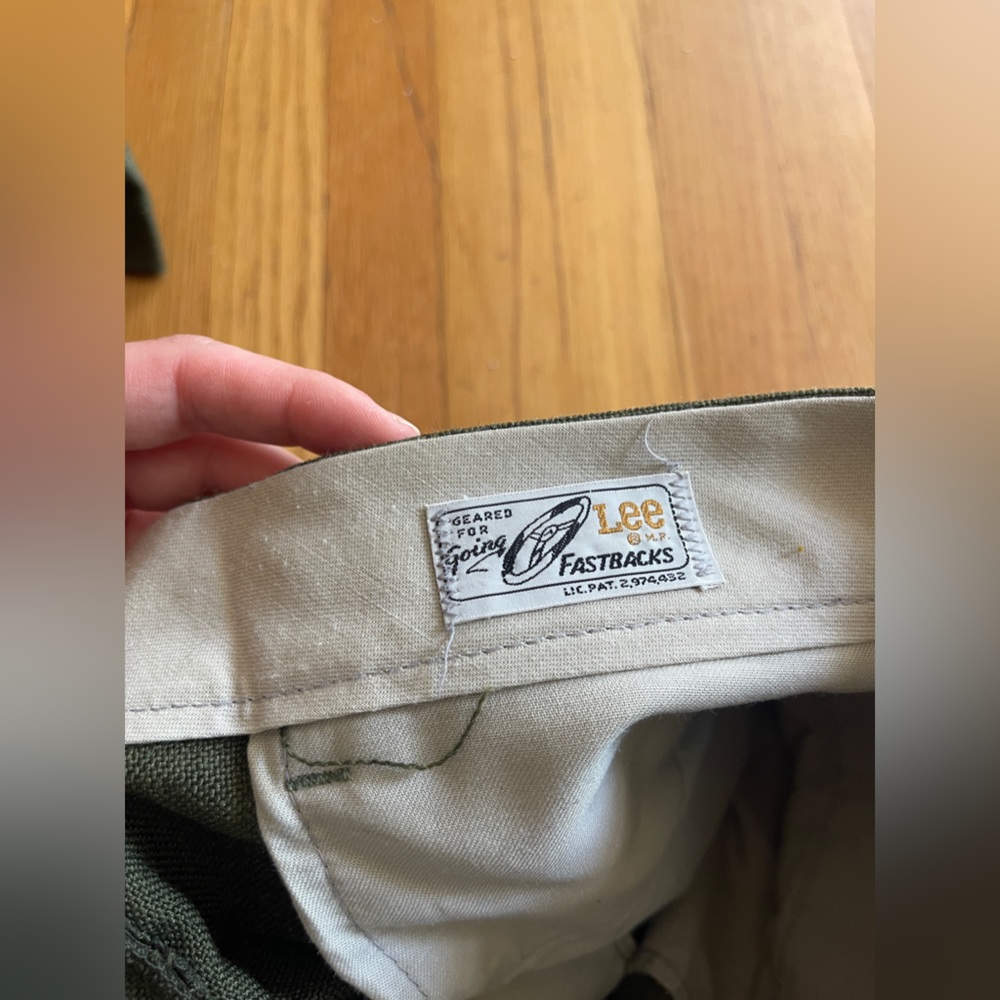 60s Vintage Lee Fastback Slacks - Picture 4 of 11